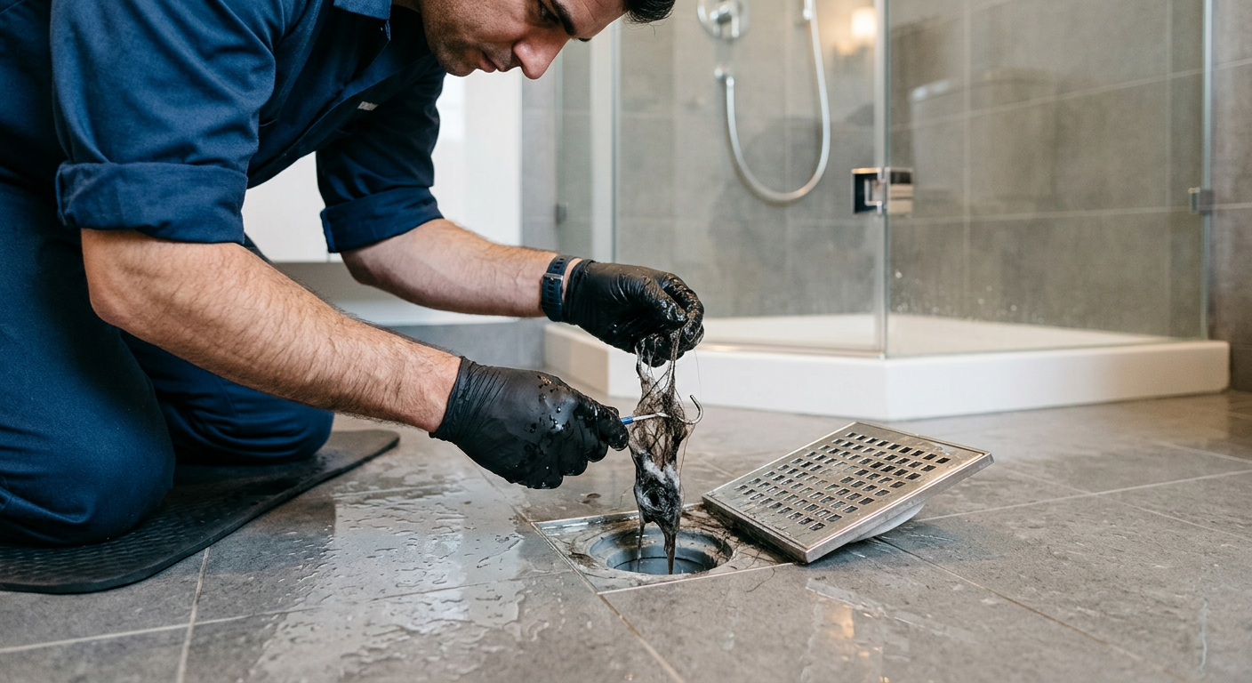 Débouchage de douche bouchée par un plombier à Saint-Germain-en-Laye