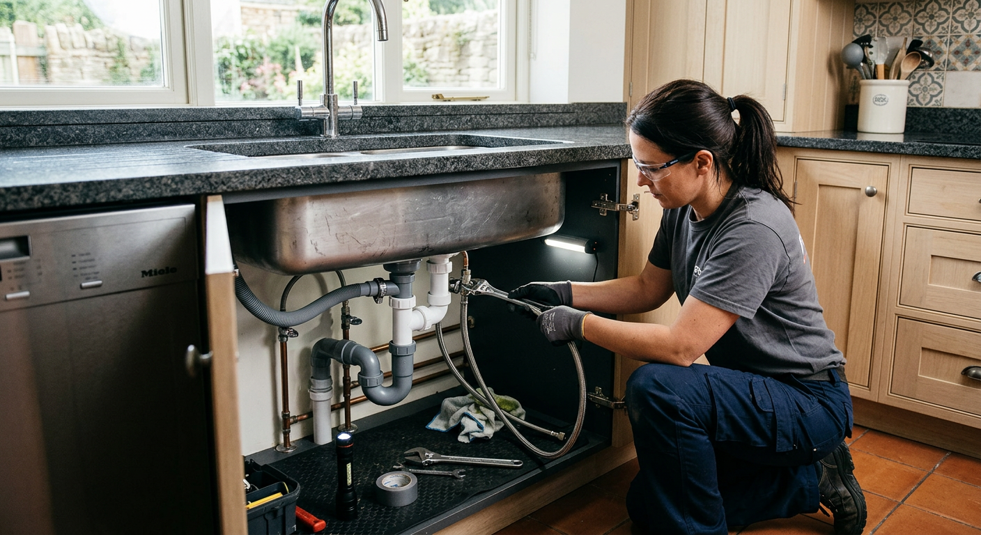 Installation plomberie cuisine avec pose d'évier à Saint-Germain-en-Laye
