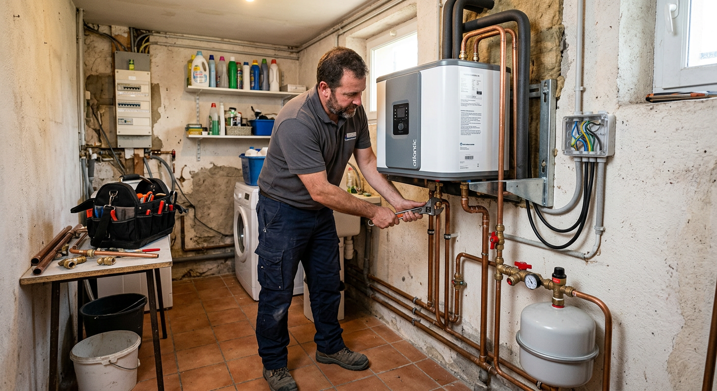 Pose de chauffe-eau thermodynamique par un plombier à Saint-Germain-en-Laye