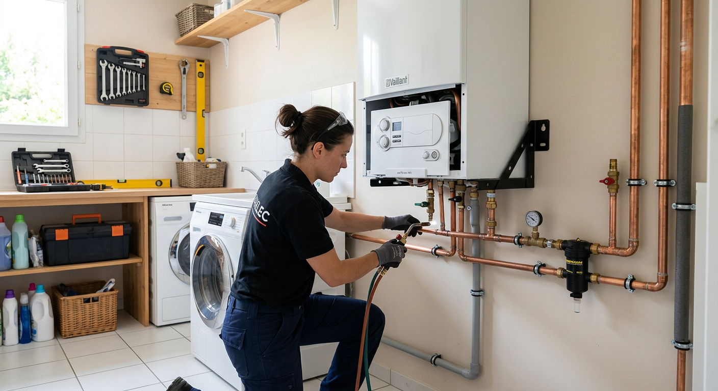 Remplacement de chaudière à condensation par un chauffagiste à Saint-Germain-en-Laye