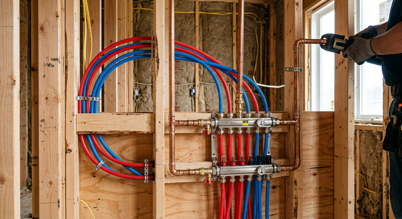 Création de réseau plomberie en cuivre et PER à Saint-Germain-en-Laye 78