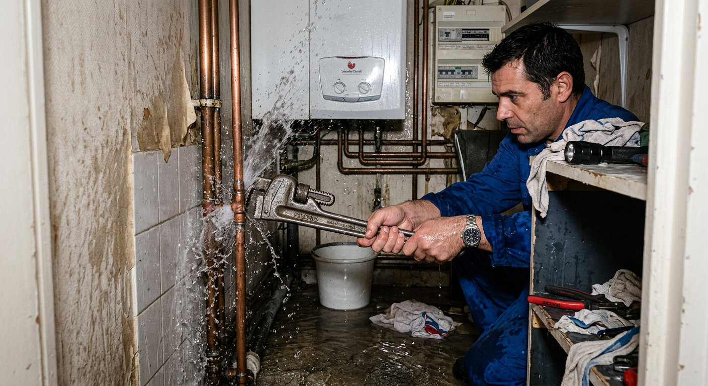 Réparation urgente fuite d'eau sur tuyauterie cuivre à Saint-Germain-en-Laye
